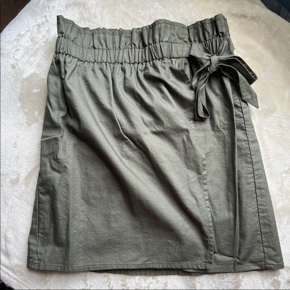 Express High Waisted Tie Waist Wrap Mini Skirt - Picture 2 of 4